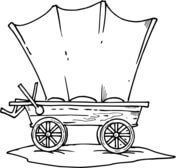 Covered Wagon Coloring Page | Coloring Pages for Kids and for Adults