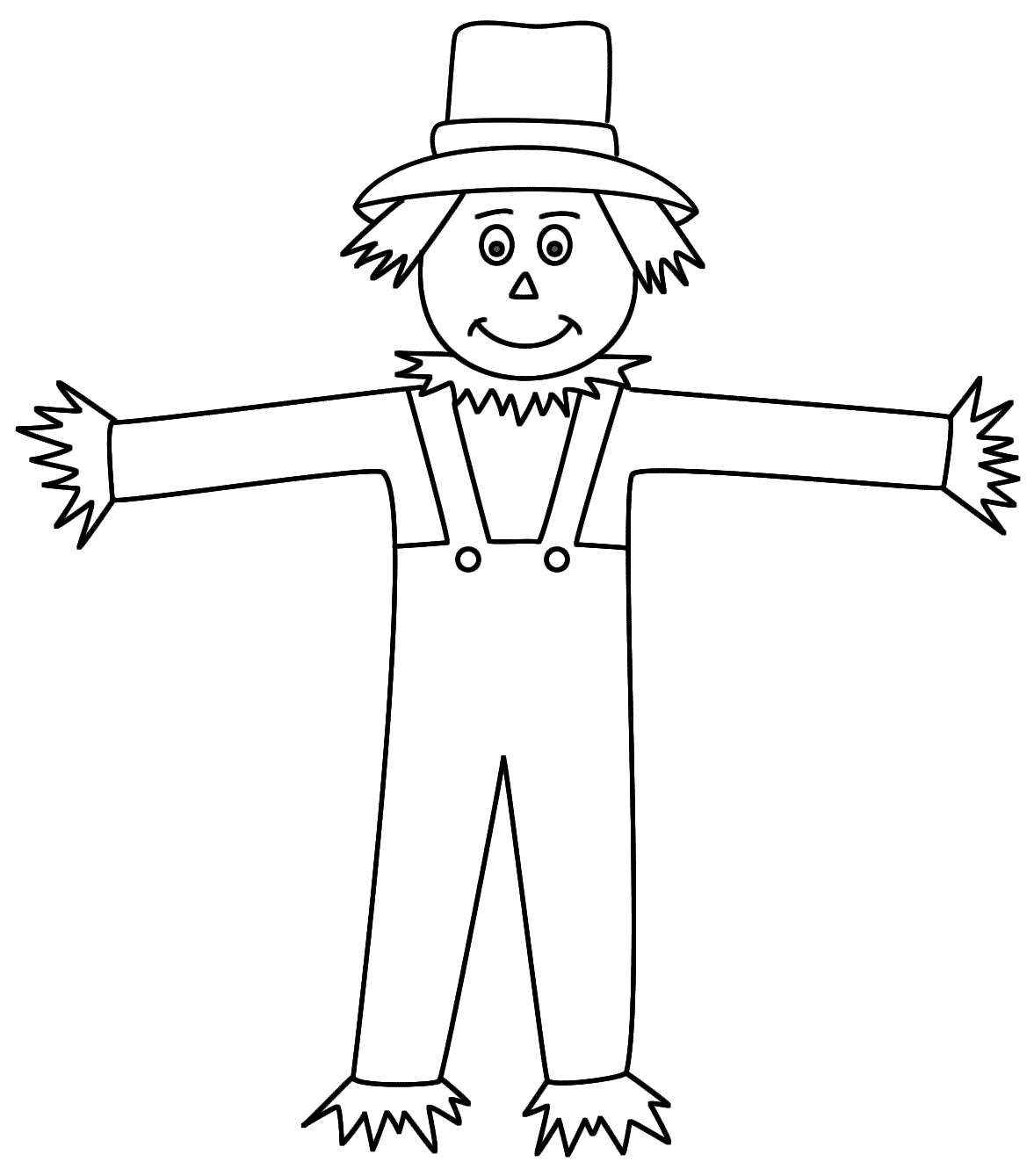 Scarecrow Coloring Page Clip Art Library