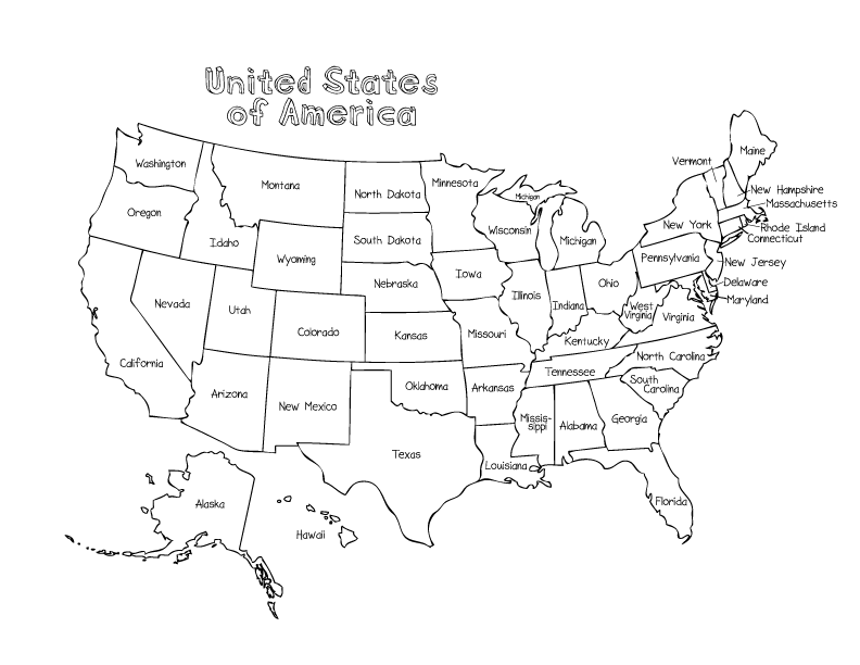 full page us map