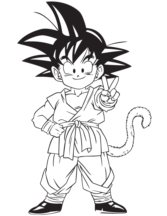 kid goku coloring pages - Clip Art Library