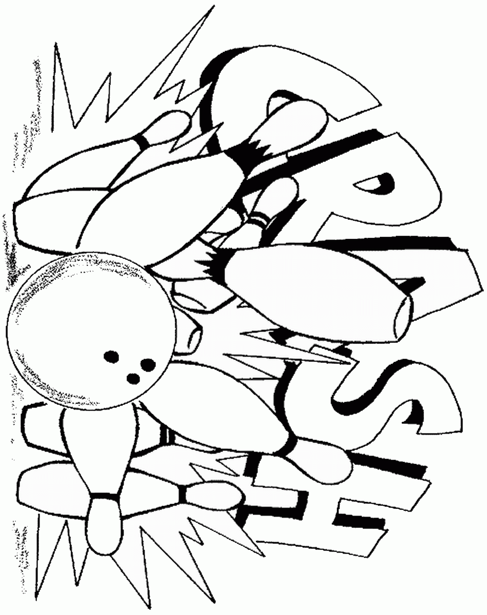 Bowling Coloring Pages � Birthday Printable