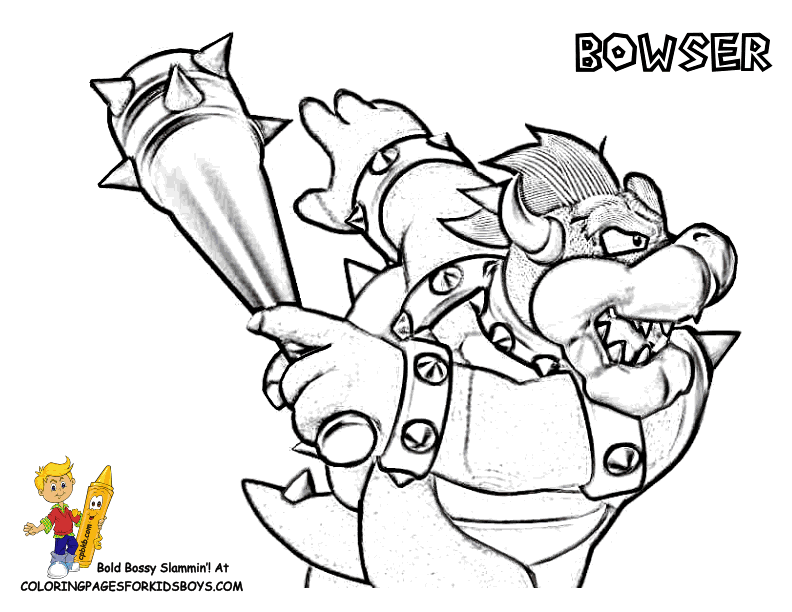 Bowser | Coloring Pages for Kids and for Adults