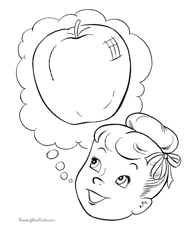 Free Coloring Page Of Apple, Download Free Coloring Page Of Apple png