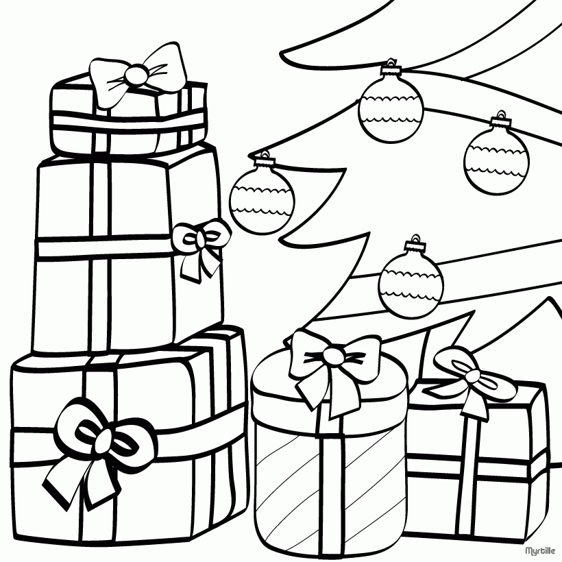 Christmas Tree With Presents Drawing Images  Pictures 