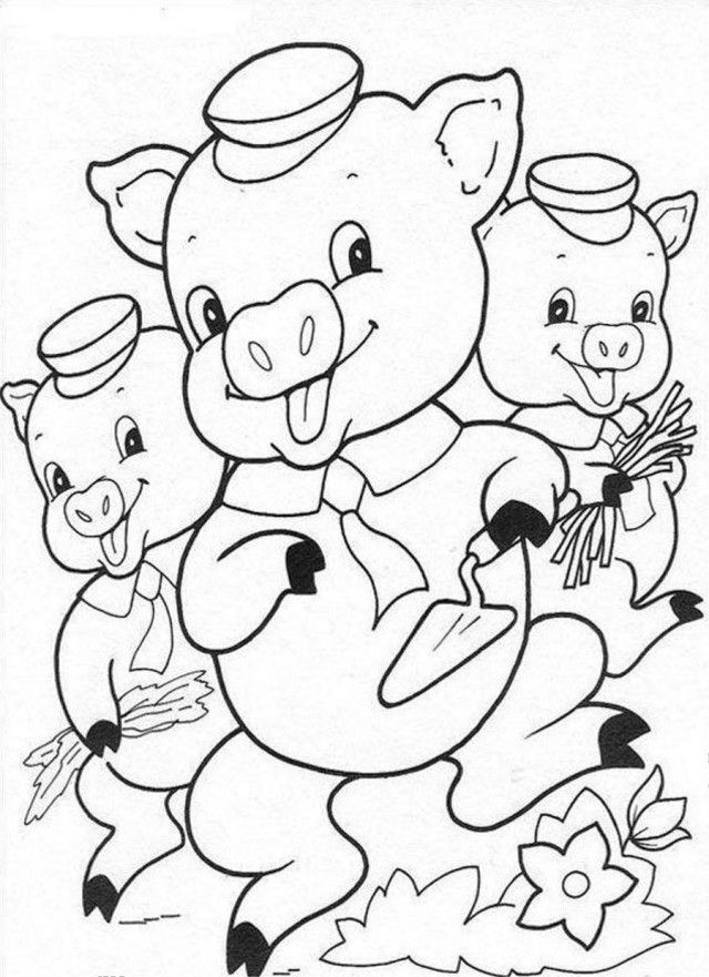 Print Or Download Three Little Pigs | Free Printable Coloring Pages