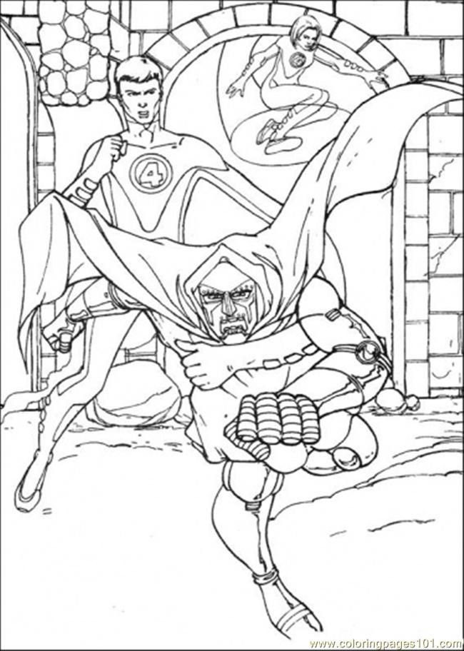 mr fantastic Colouring Pages