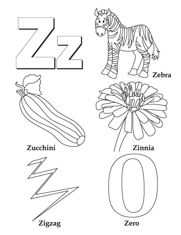 My A to Z Coloring Book Letter Z coloring page | Download Free My