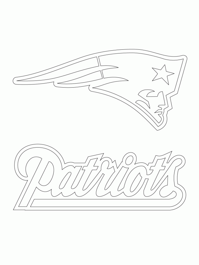 New England Patriots Logo Coloring Online Super Coloring