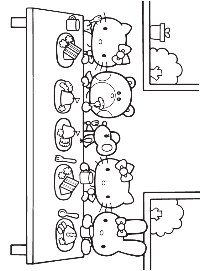 Free Hello Kitty Happy Birthday Coloring Pages, Download Free Hello