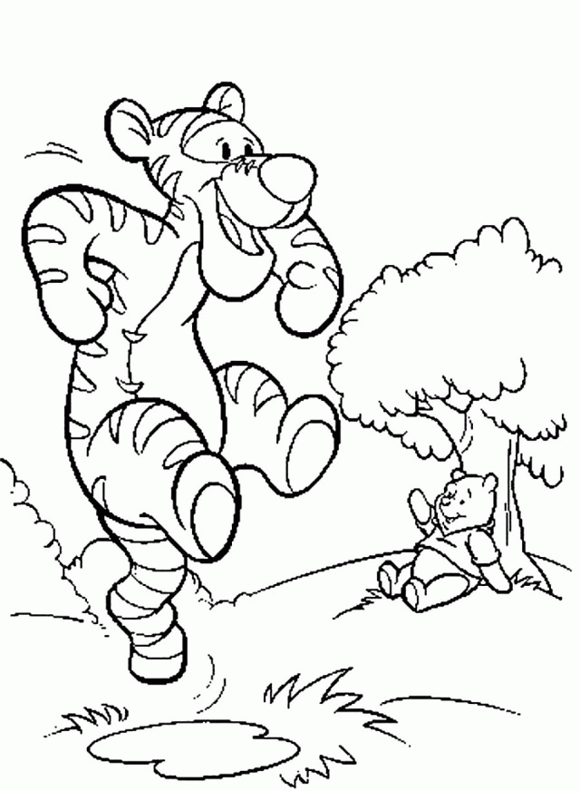 Download Tigger Jumps Ups And Down With His Spring Tail And Winnie