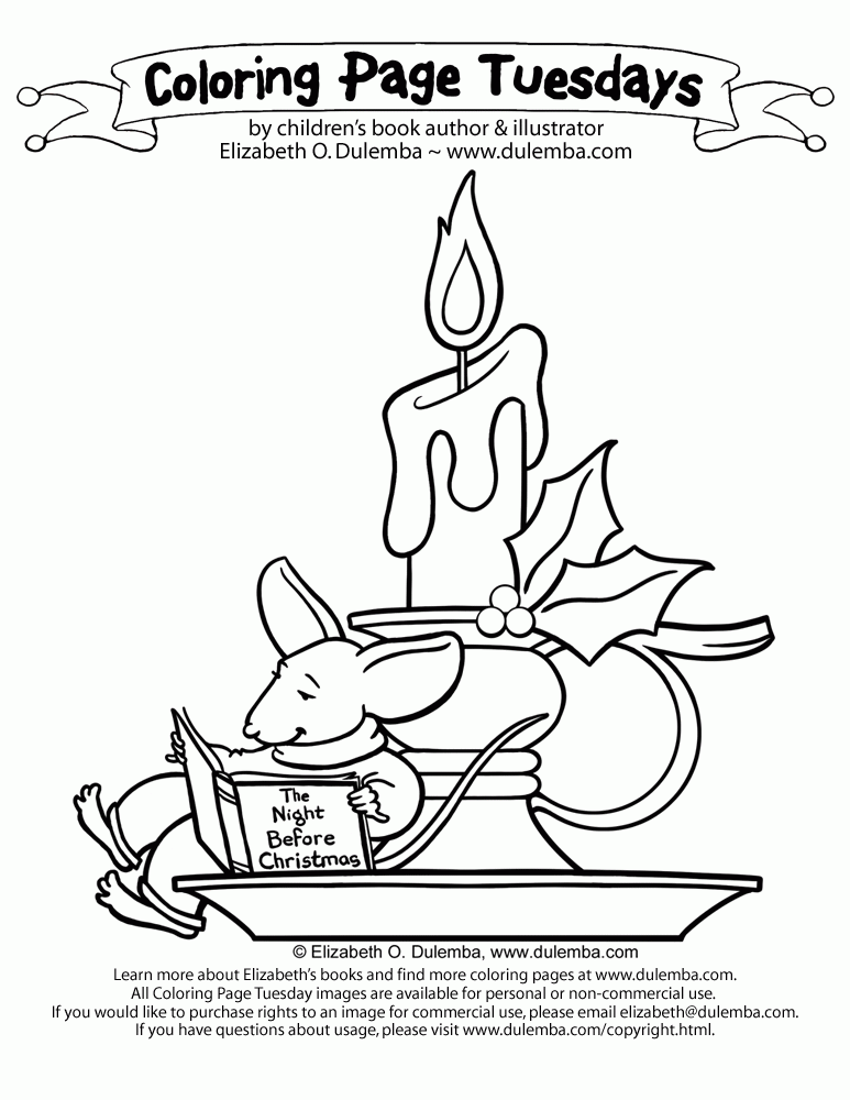  Coloring Page Tuesday - Christmas Candle