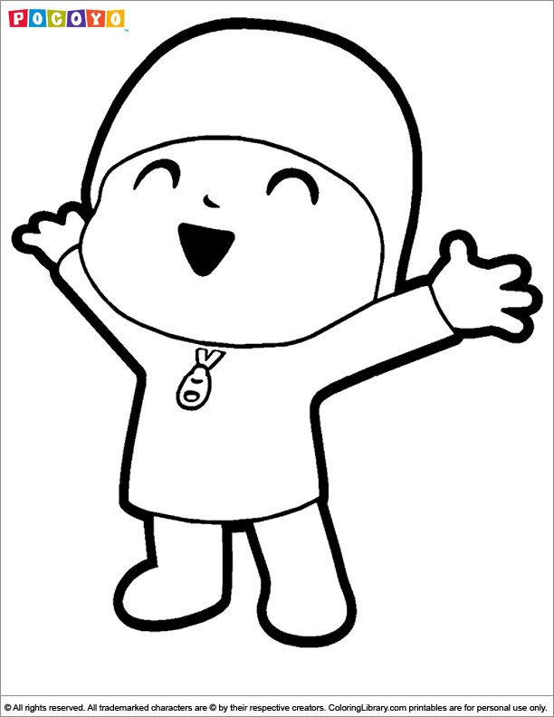 Pocoyo coloring pages in the Coloring Library