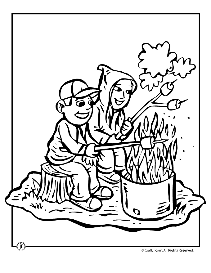 Camping Coloring Page Images  Pictures 