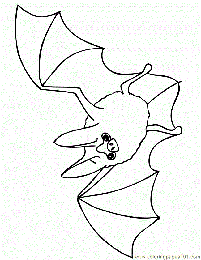 Free Printable Coloring Page Flying Bat Animals Others