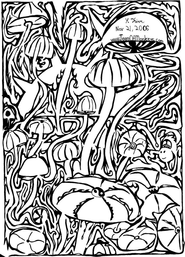 illusion coloring pages