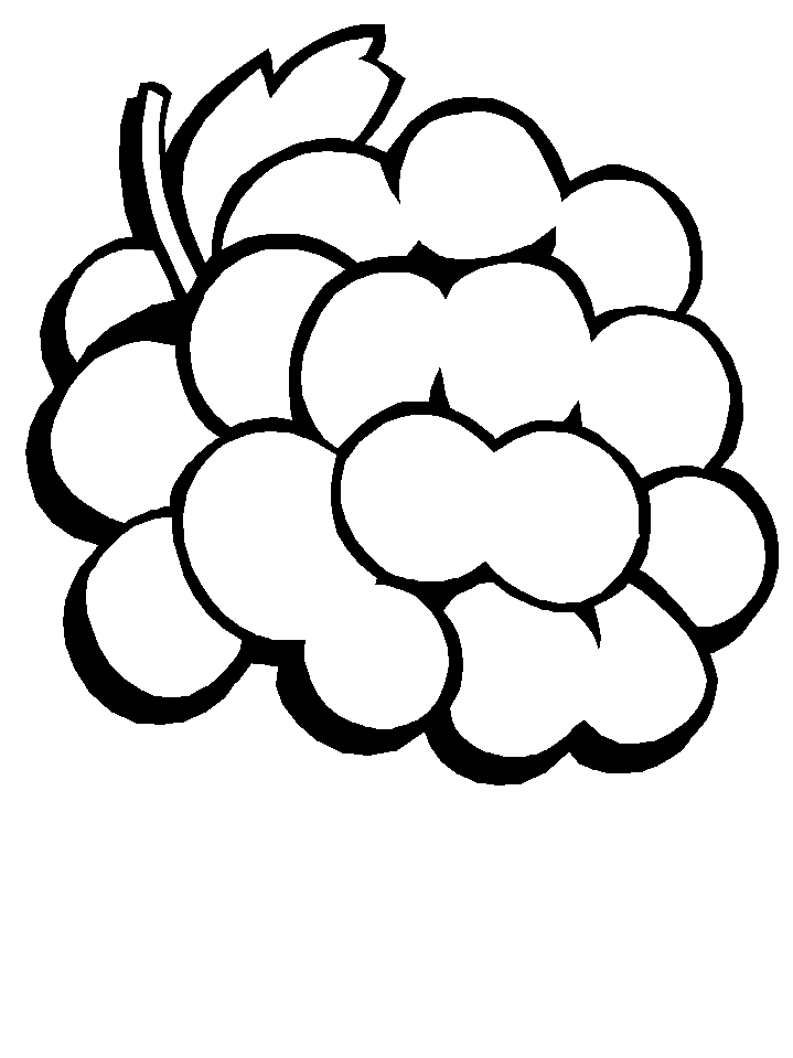 Printable Grapes Fruit Coloring Pages