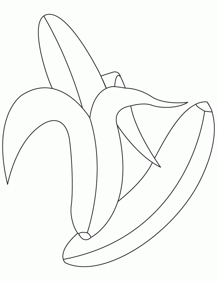 Peeled bananas coloring pages | Download Free Peeled bananas