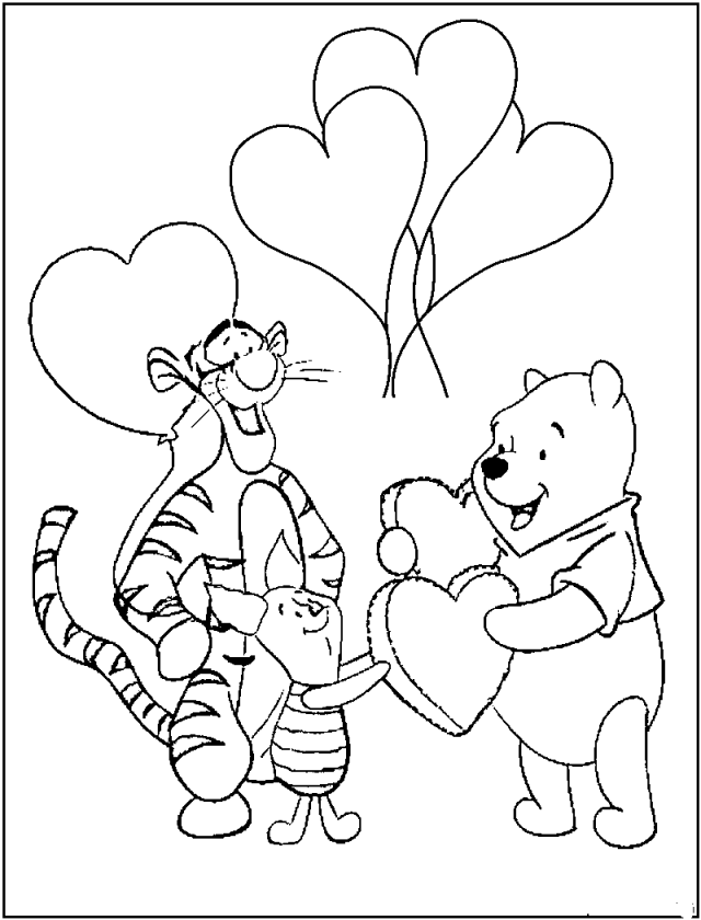 frozen valentine coloring pages