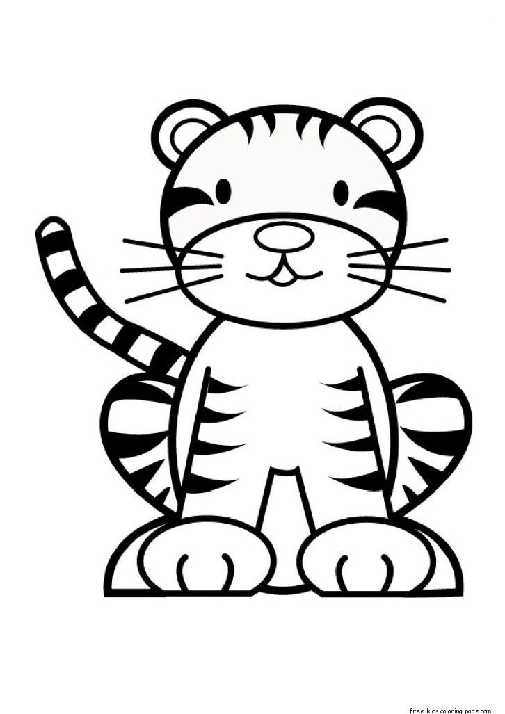 printable baby tiger| Coloring Pages for Kids | free printable