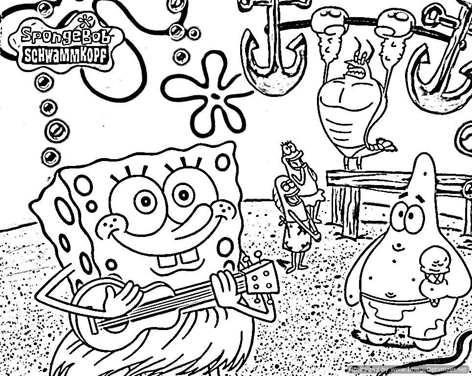 Cartoon Coloring Boy Play Bubble Coloring Pages: Boy Play Bubble
