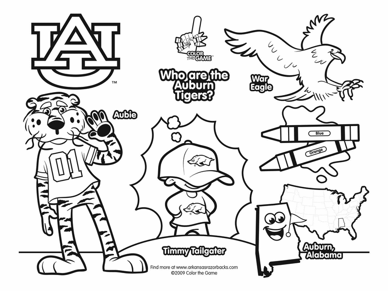 Auburn Football Coloring Pages