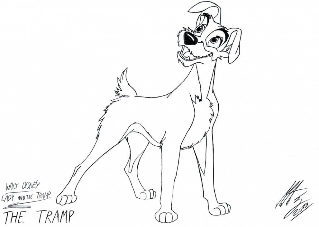 Clip Arts Related To : coloring page lady and the tramp. view all Lady And...