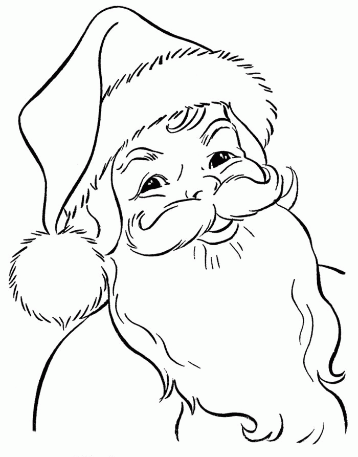 Santa Clause Images for Drawing  Coloring Print 1