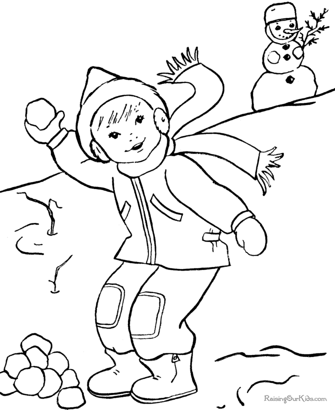 Winter| Coloring Pages for Kids | Free Printable Coloring Pages