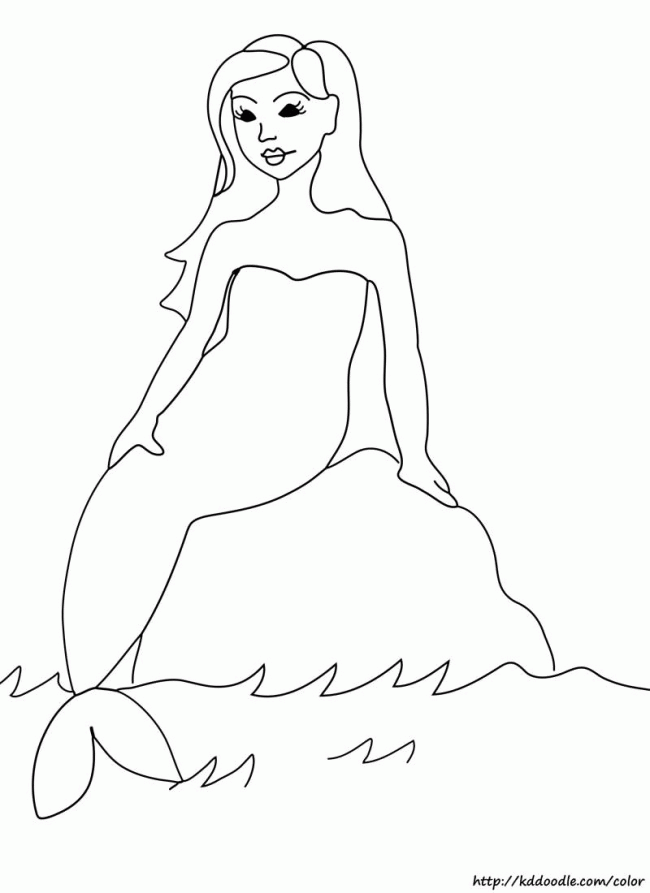 Mermaid Coloring Page  Clipart