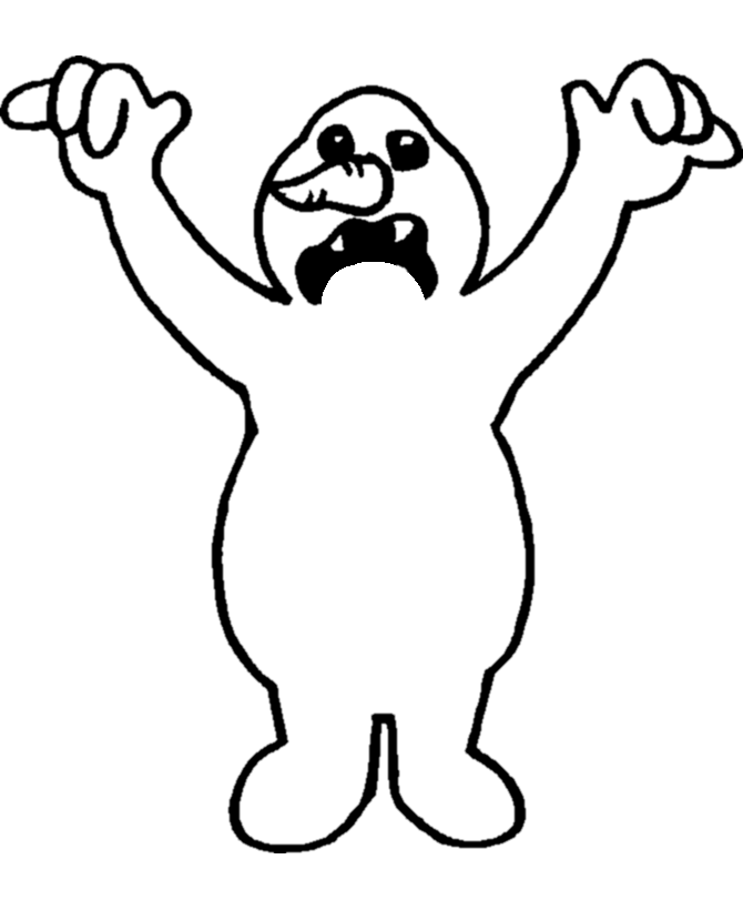 Halloween Ghost Coloring Page - Big Scary Halloween Ghosts| free printable