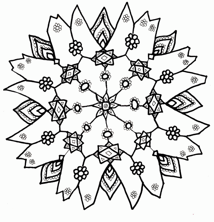 Snowflake-On-Christmas-Coloring-Page