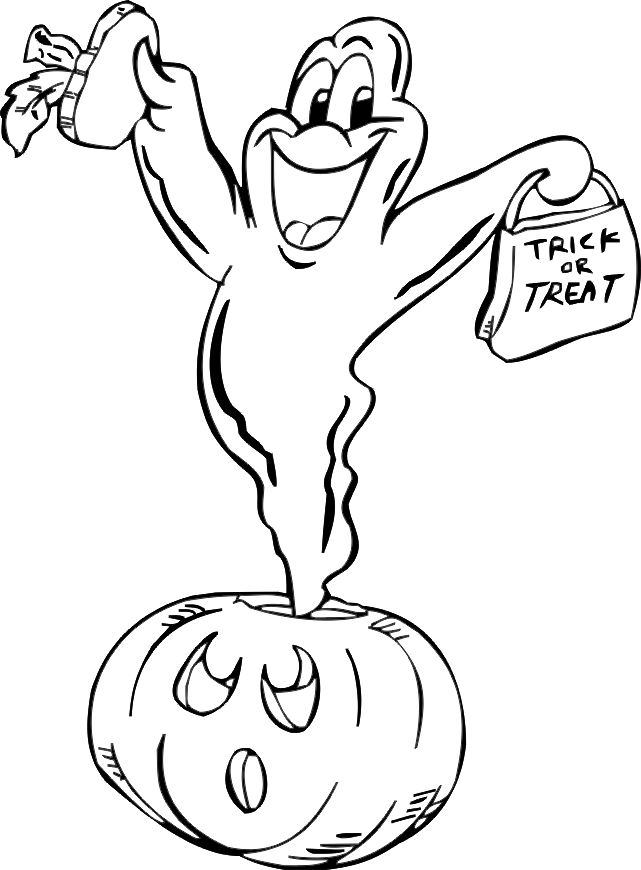 Ghost Coloring Page | Ghost In Jack