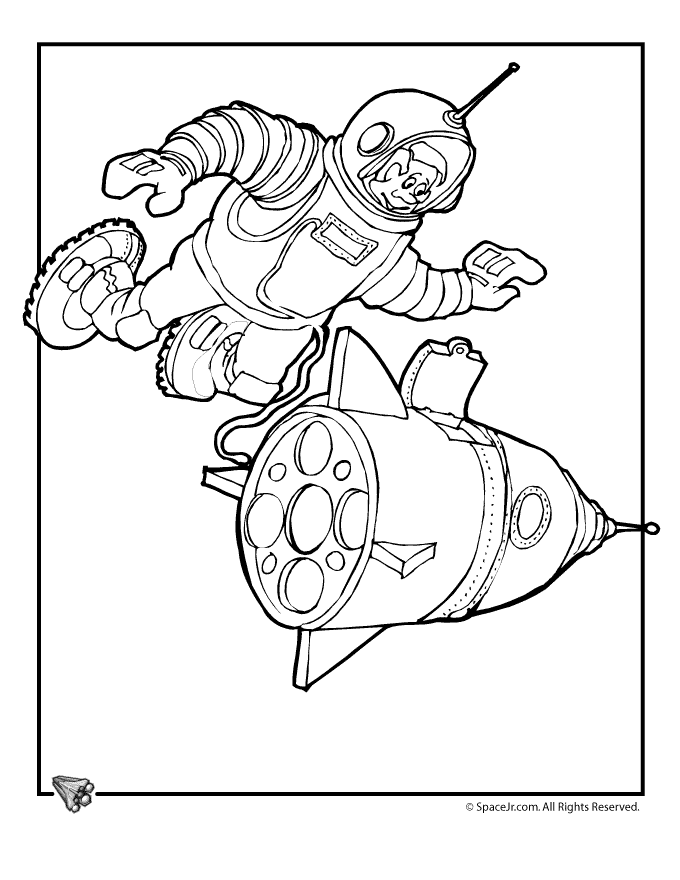 Astronaut Colouring Pages