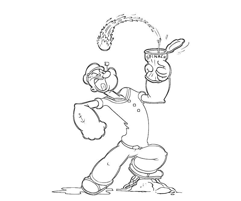 Popeye Bluto Coloring Page Clip Art Library
