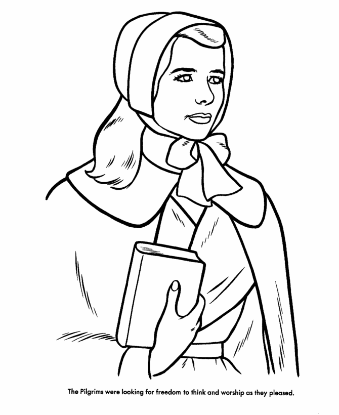 Pilgrim Coloring Page Images  Pictures 