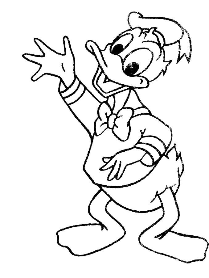 Smile Donald Duck Coloring Pages - Donald Duck Coloring Pages