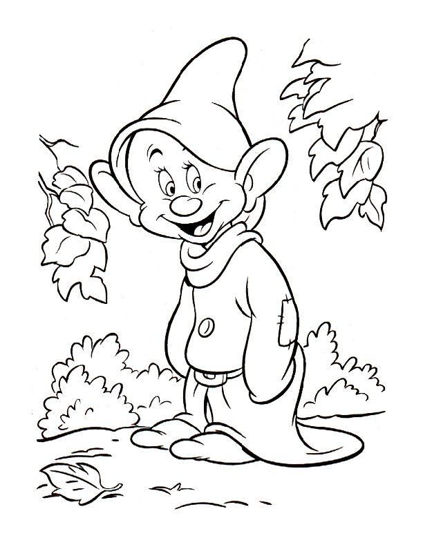 dopey dwarf Colouring Pages