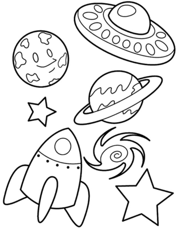 Space| Coloring Pages for Kids | Free Printable Coloring Pages