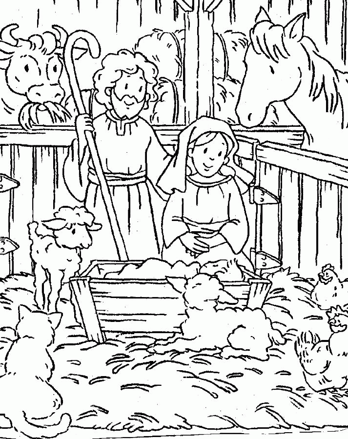 Print Baby Jesus Christmas Coloring Pages Printable or Download