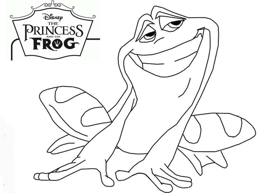 Princess And The Frog Coloring Pages - Free Coloring Page