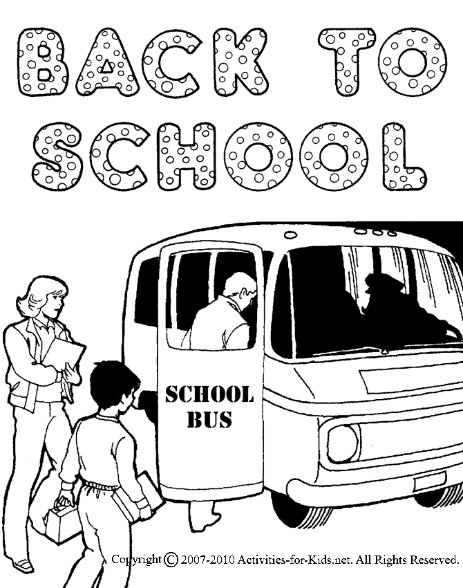 Back To School | Coloring Pages Collections