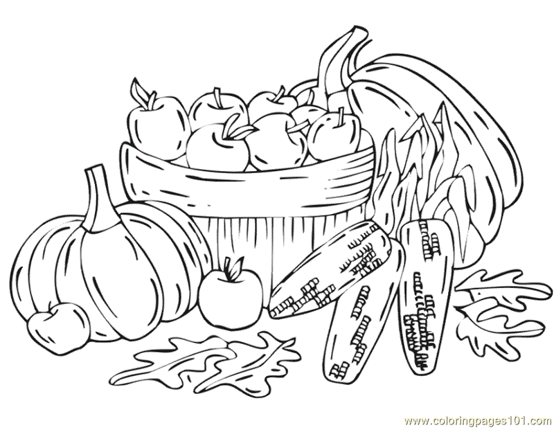 Coloring Pages Autumn Harvest | Free 