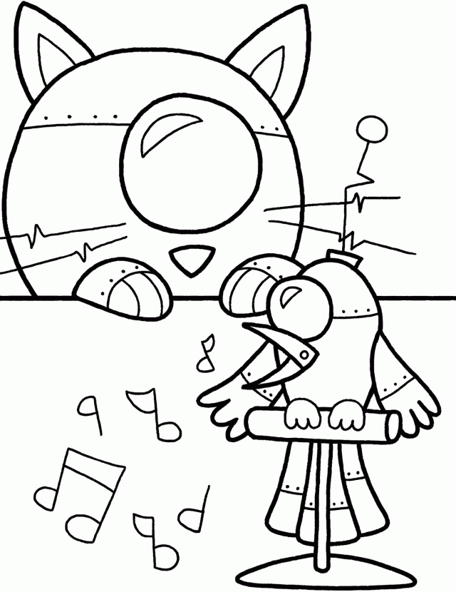 Robot| Coloring Pages for Kids Free Printable Coloring Sheets