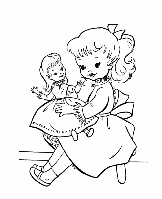 girl and her doll