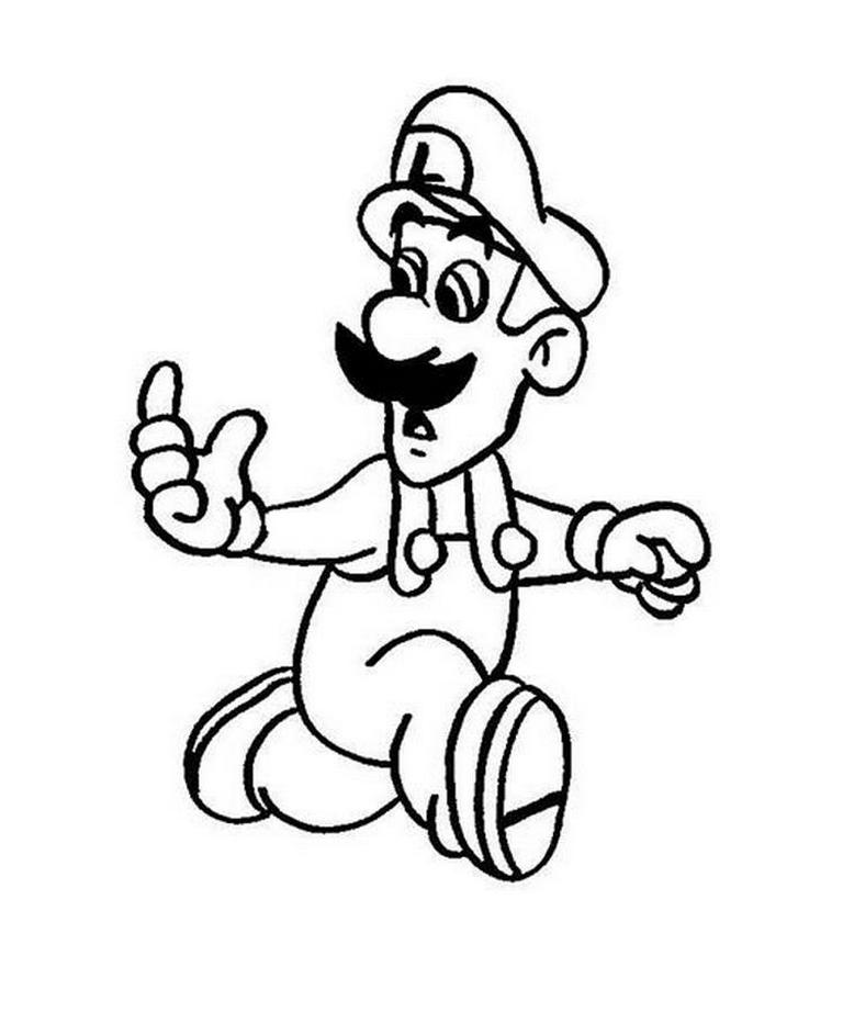 Luigi-Coloring-Pages-For-Kids | Printable Coloring Pages Gallery
