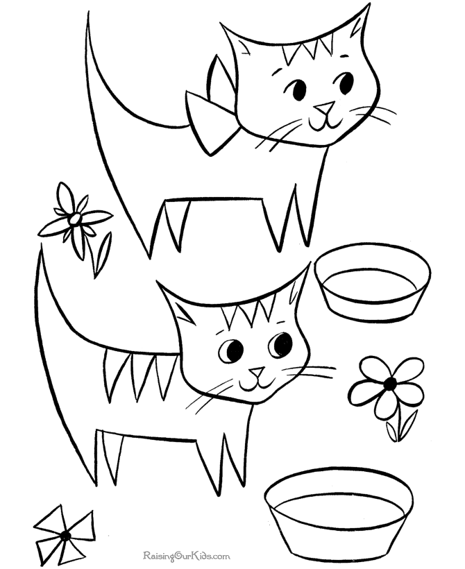 Free Cat Pictures To Color For Kids Download Free Clip Art Free