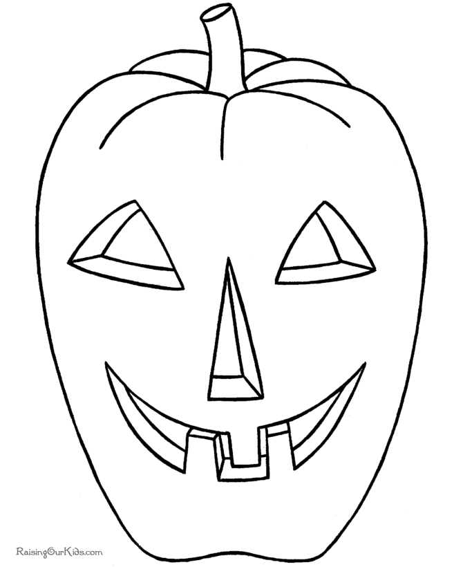 Preschool Halloween coloring pages - Pumpkin