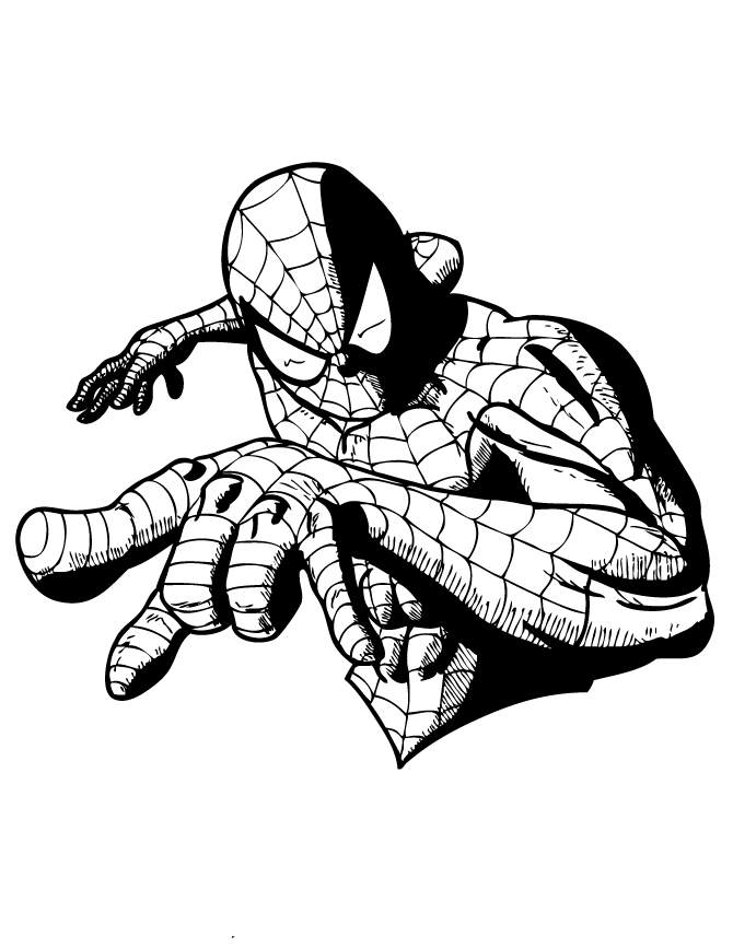 Spider Man Comic For Kids Coloring Page 