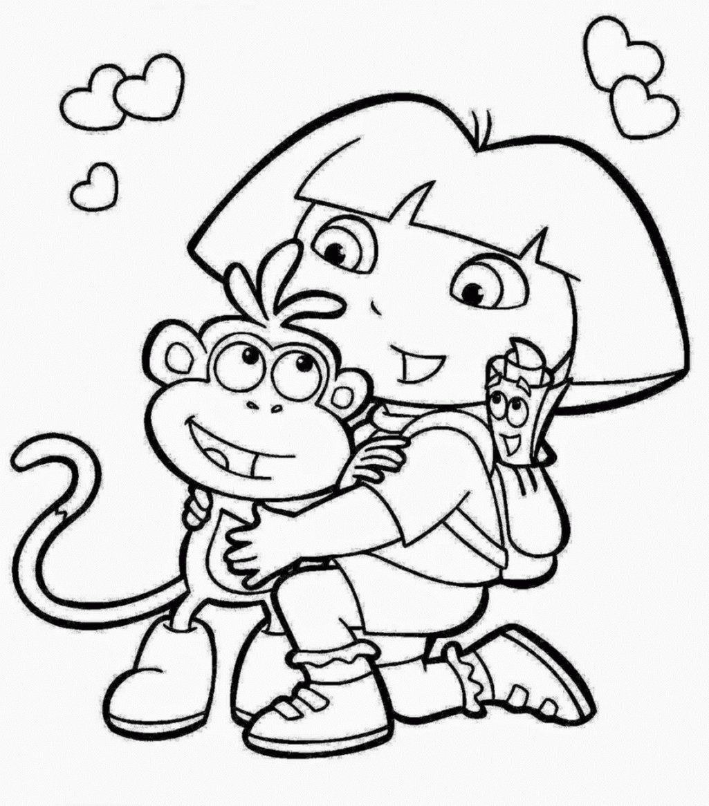 dora-coloring-pages-clip-art-library