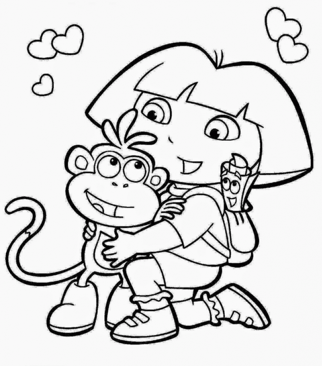 Dora Coloring Pages Clip Art Library